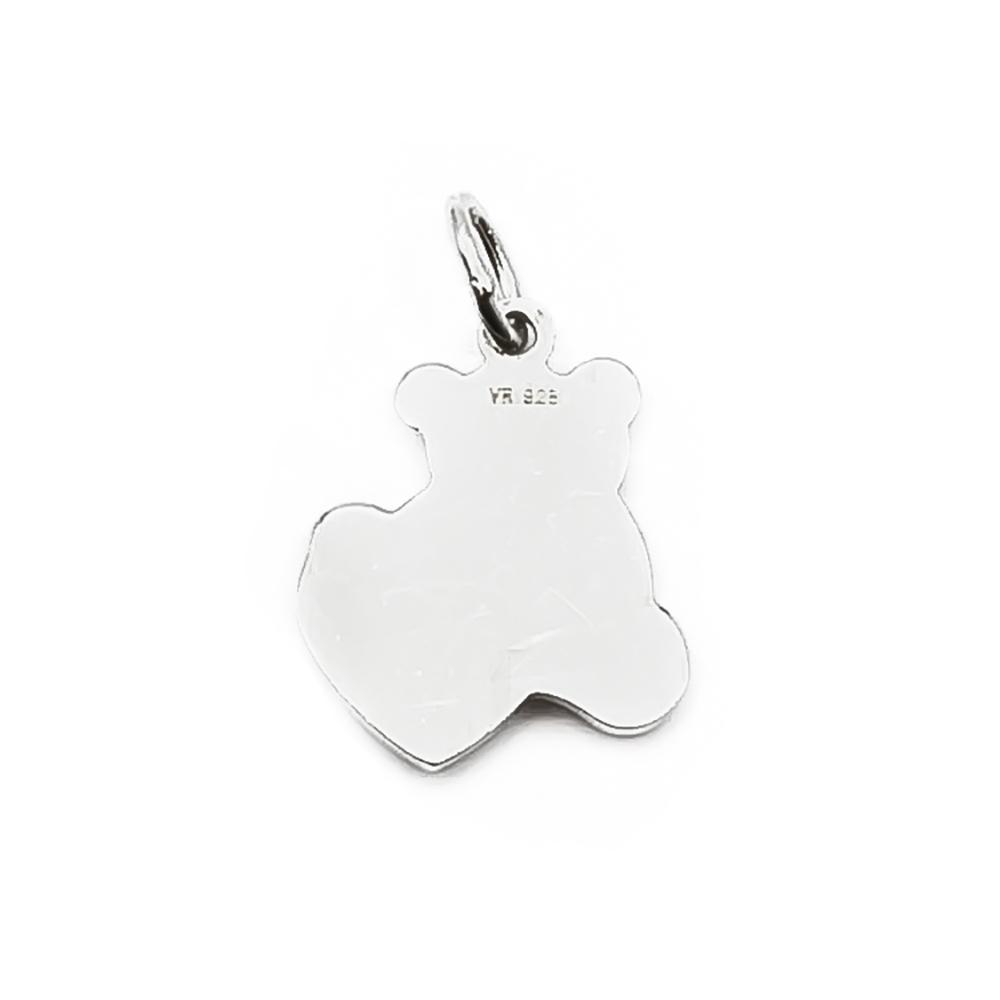 Hopeinen nalle ja sydän -riipus #1