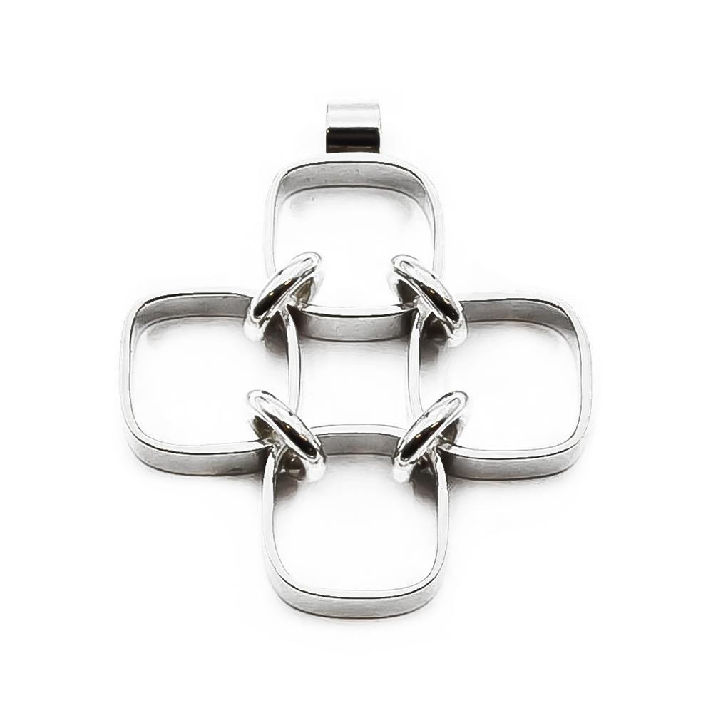 Hopeinen riipus neliöt vuodelta 1966 #0