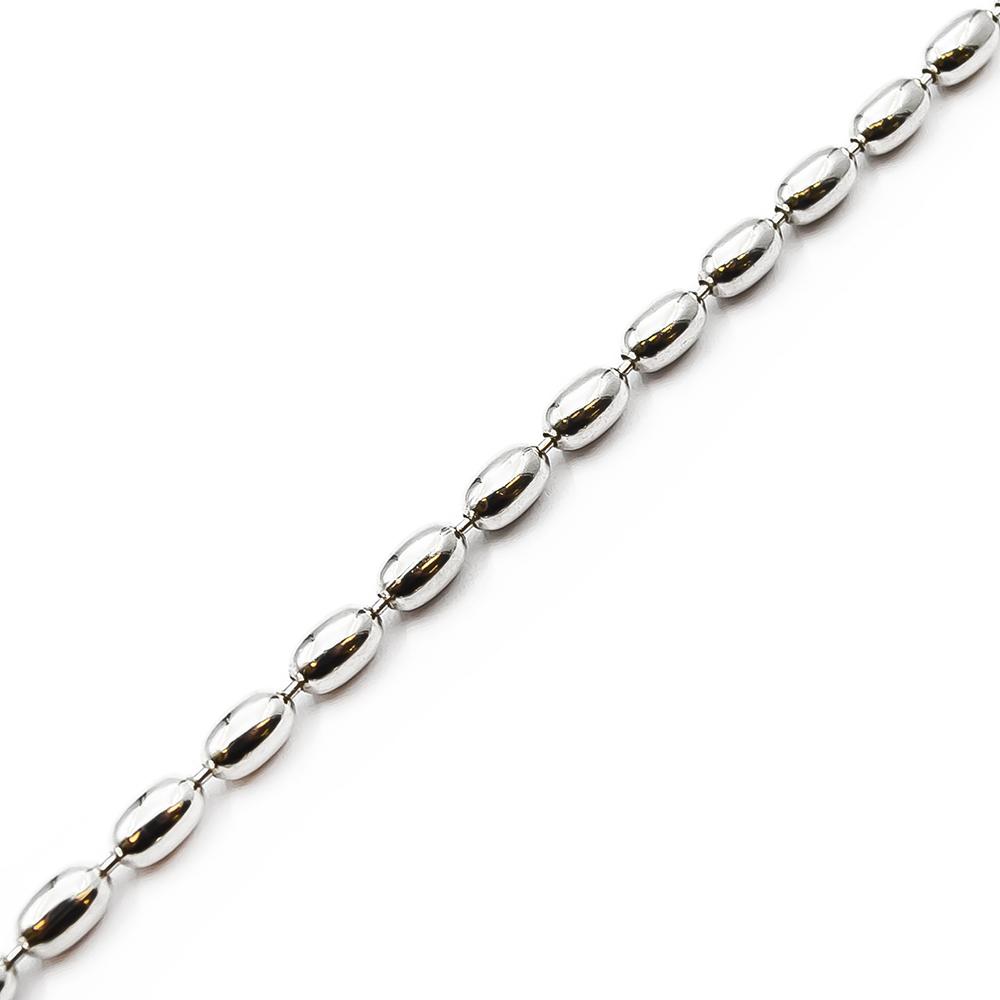 Hopeinen oliiviranneketju 18,5 + 3cm #1