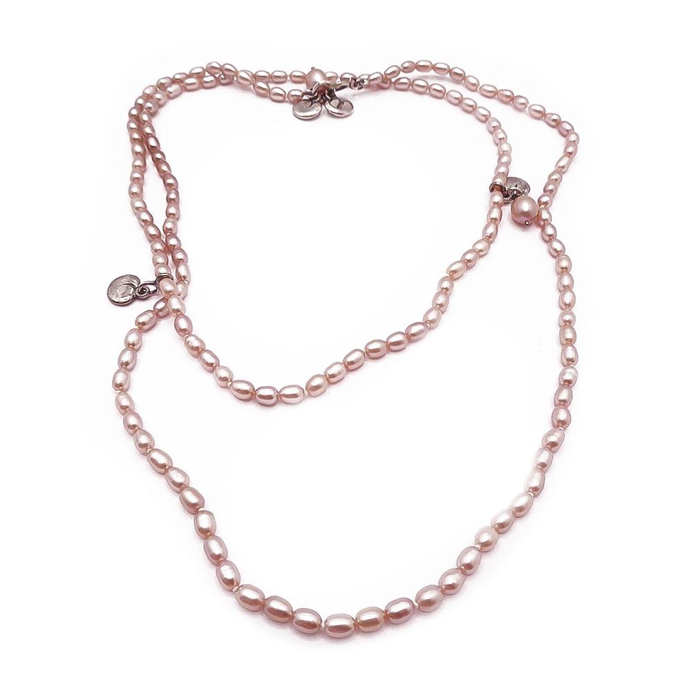 Kalevala koru Vanamo vp. makeanvedenhelmikääty 79cm hopea #0