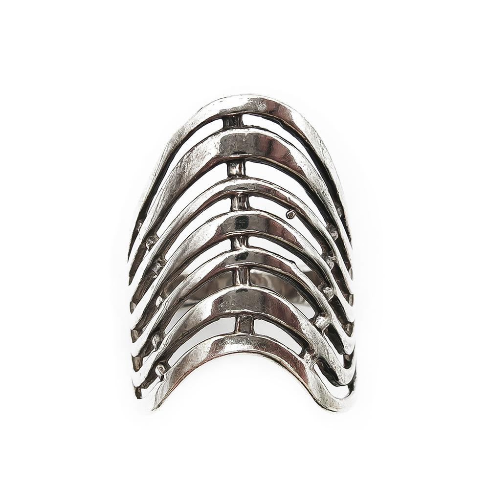 Aaltoileva leveä sormus 18,5mm #1