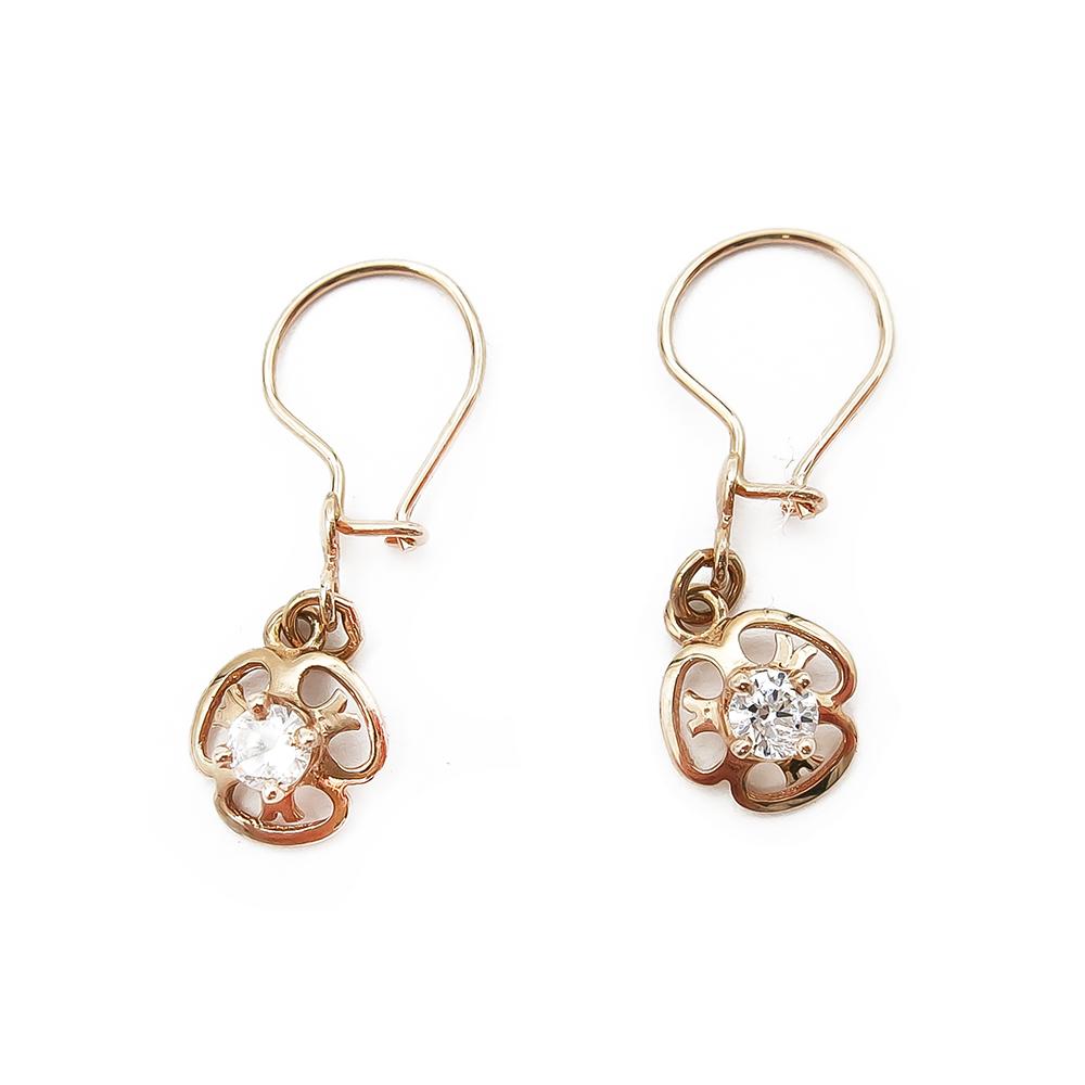 Kirkaskivelliset kukka koukkukorvakorut #0