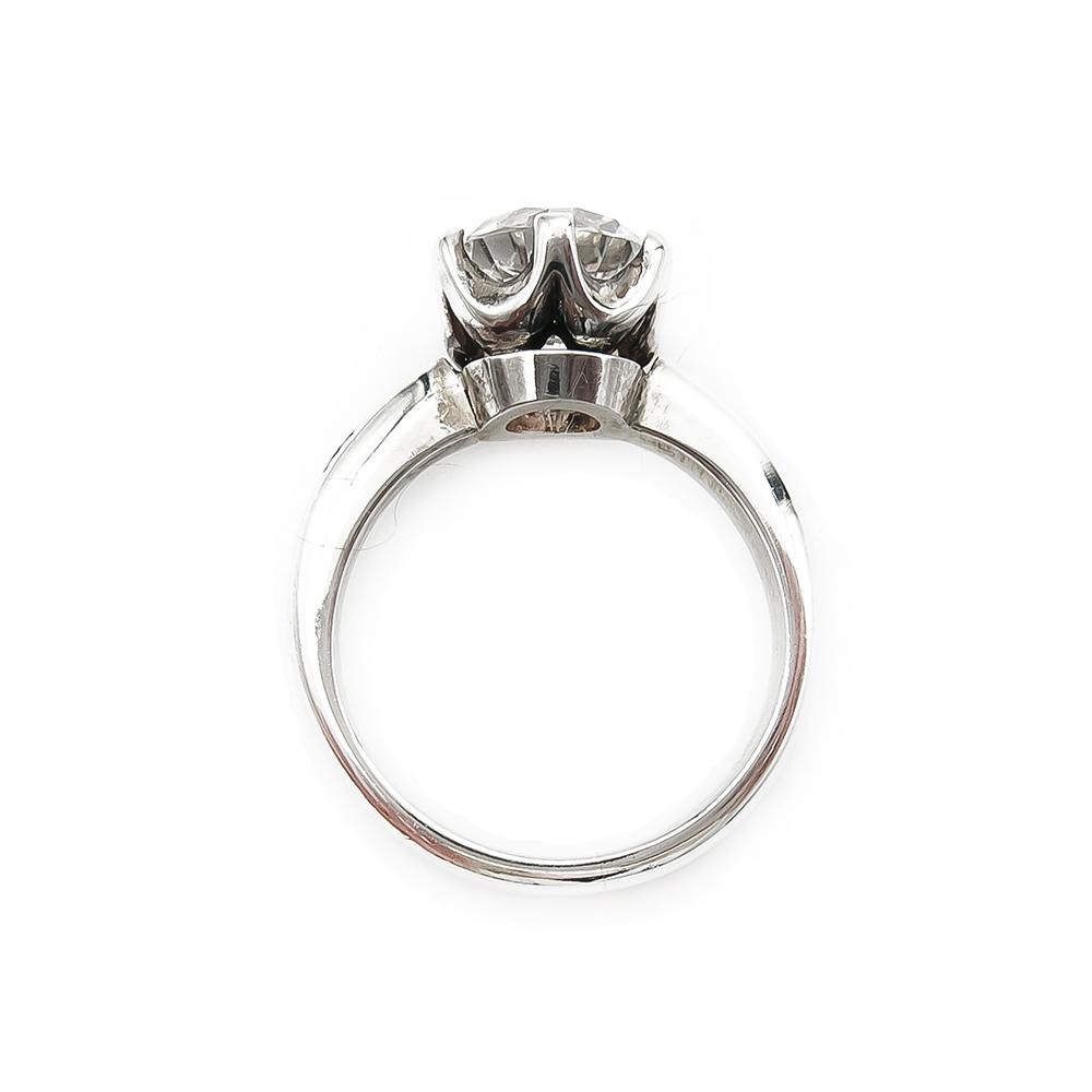 Solitaire hopeasormus kirkkaalla kivellä 17+ #3