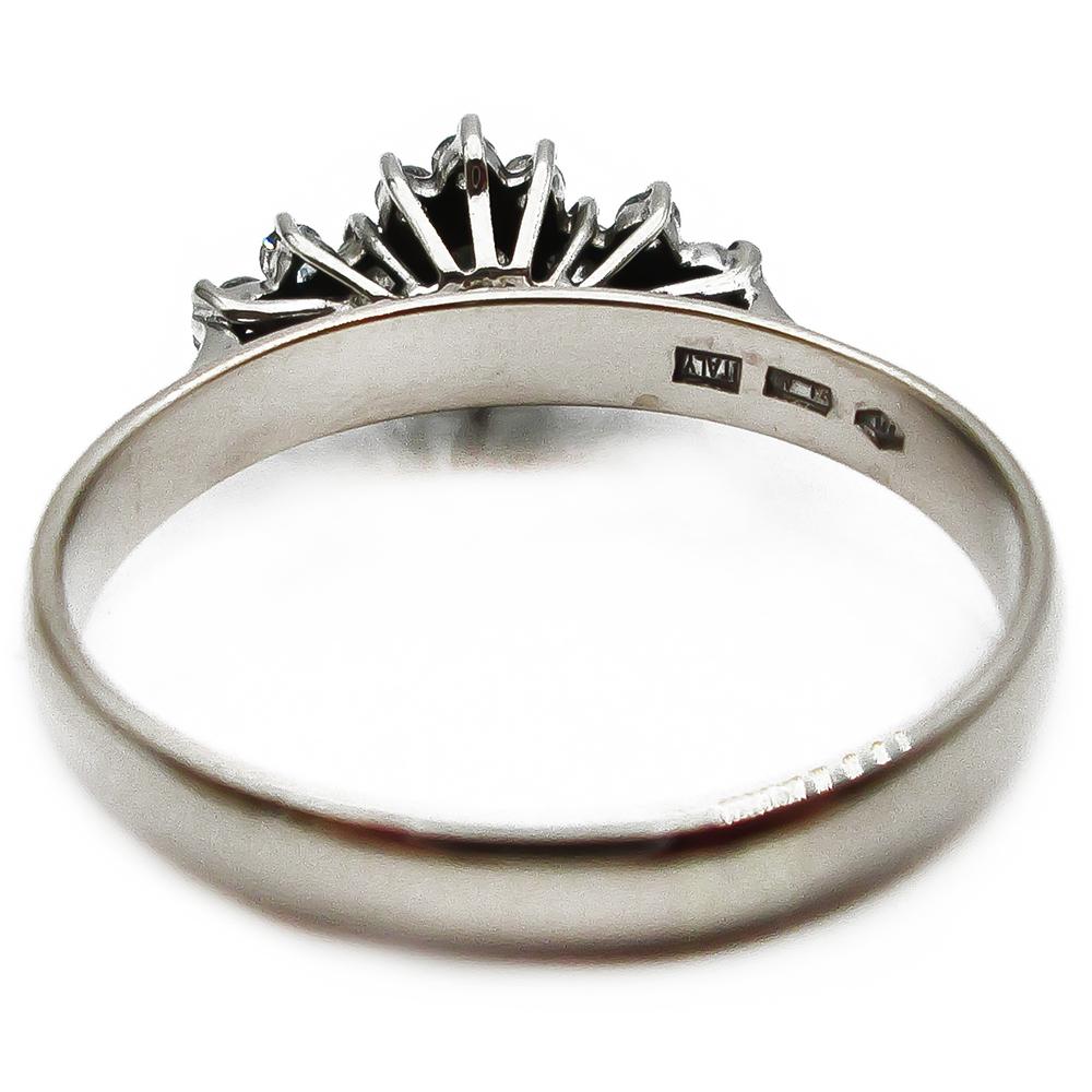 Valkokultainen timanttisormus 19,5mm 0,4ct #1