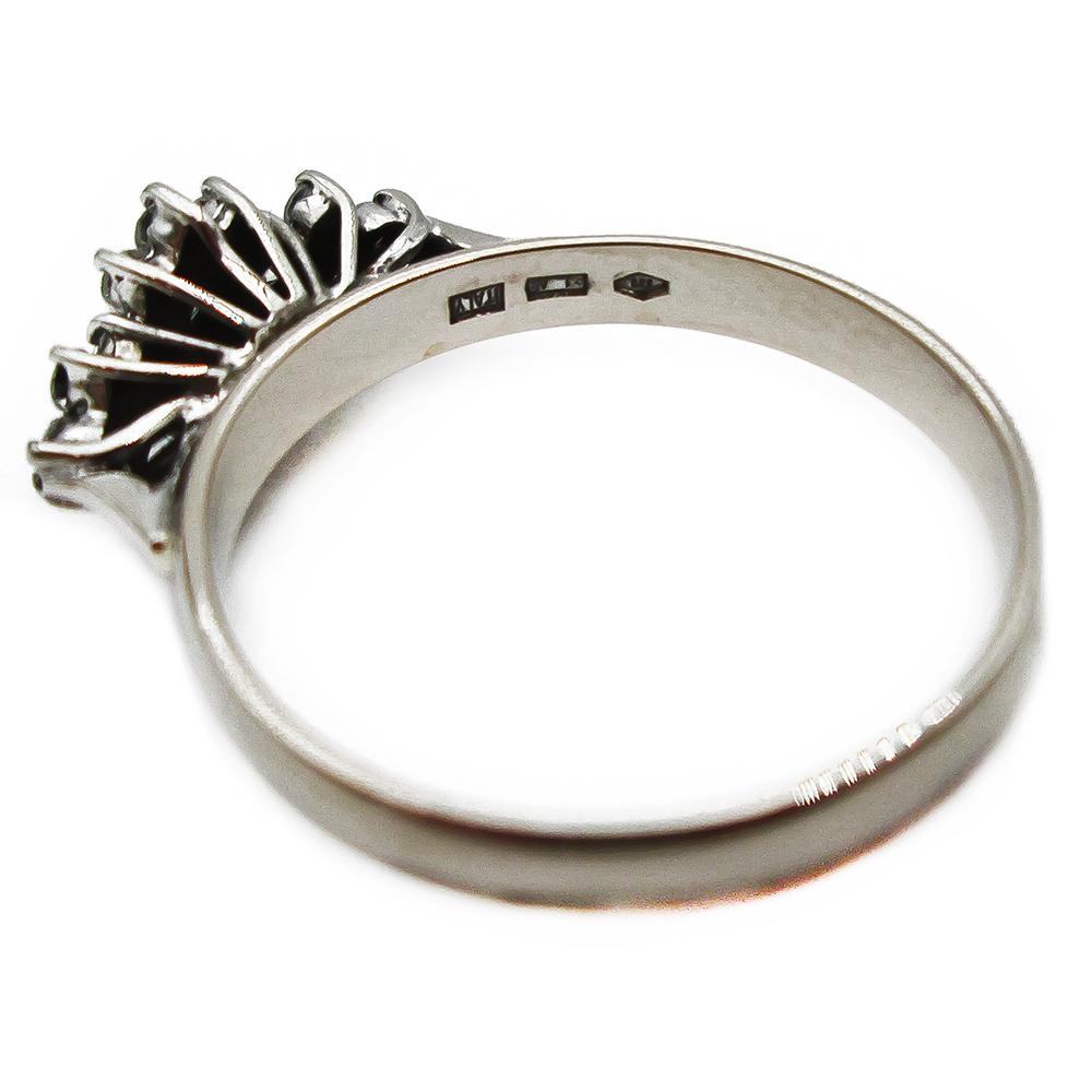 Valkokultainen timanttisormus 19,5mm 0,4ct #2