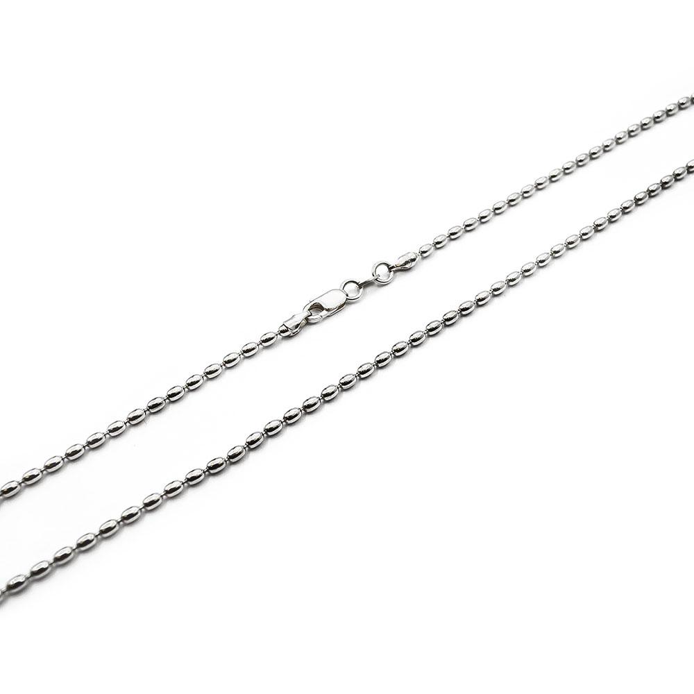 Hopeinen oliiviketju 42cm #1