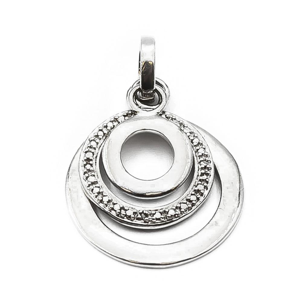 Hopeinen rengasriipus zirkonioilla #0