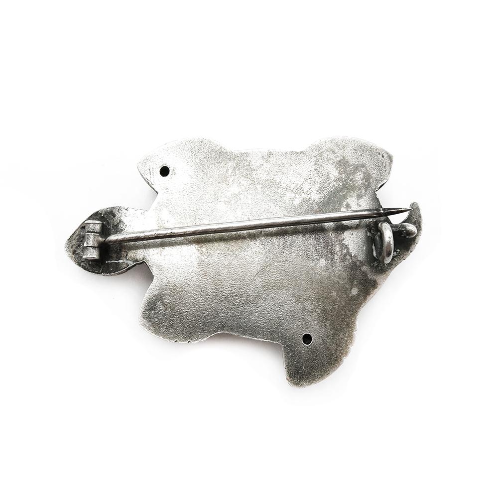 Hopeinen kilpikonna rintakoru #1