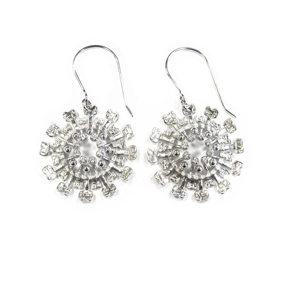 Tapio Wirkkalan Aurinko korvakorut hopea kirkas z koukku #0