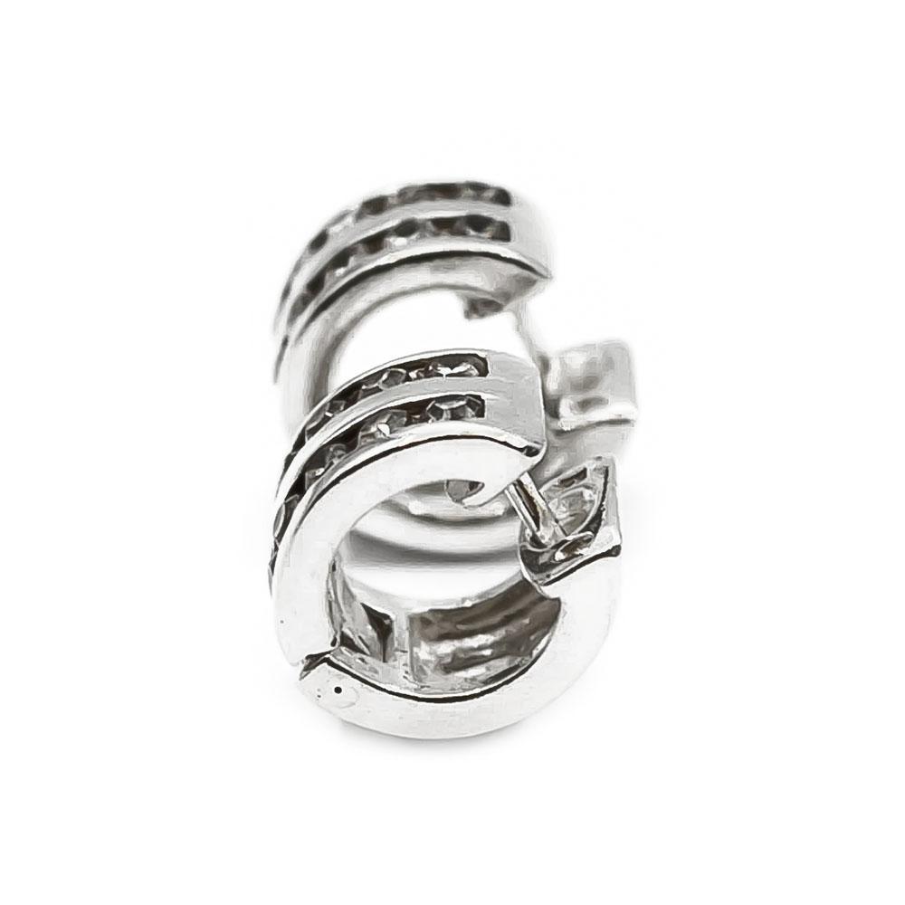 Hopeiset korvarenkaat zirkonioilla #2