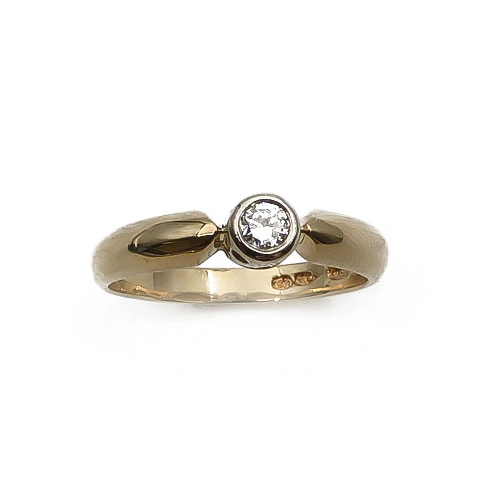 Kultainen timanttisormus 16,75mm 0,10ct #1