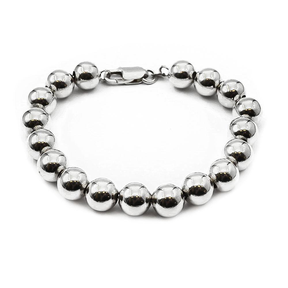 Hopeinen palloranneketju 20,5cm #0