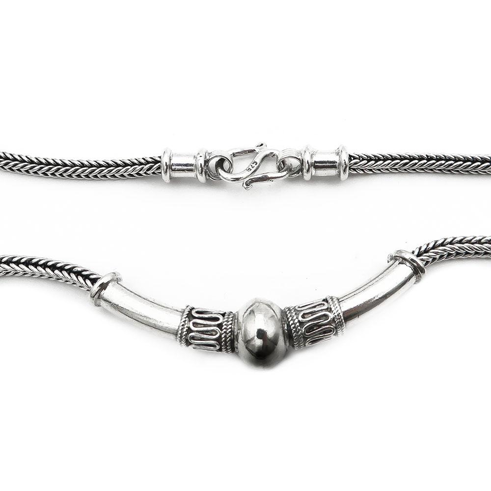 Hopeinen kaulaketju 45cm #2