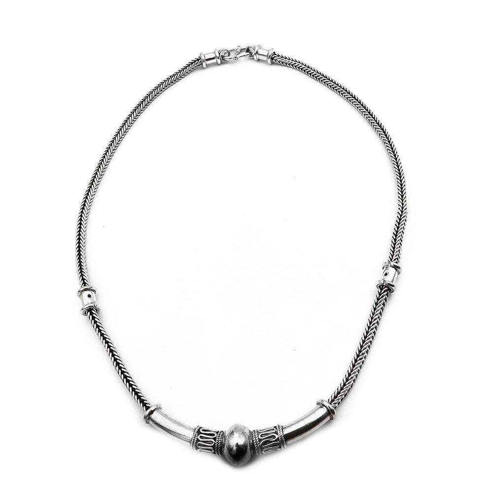 Hopeinen kaulaketju 45cm #3