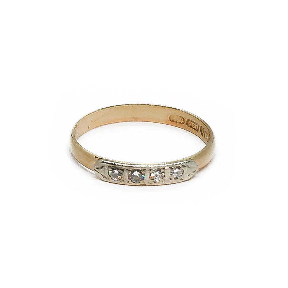 18k Rivitimanttisormus 0,16ct 19,75 Westerback #4