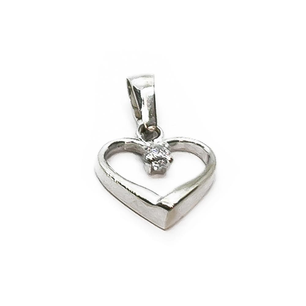 VK sydänriipus kirkkaalla kivellä #0