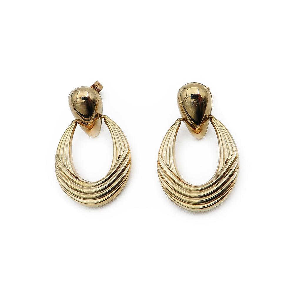 Kultaiset roikkuvat korvakorut #0