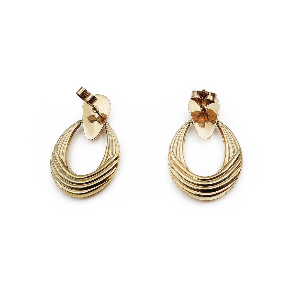 Kultaiset roikkuvat korvakorut #1