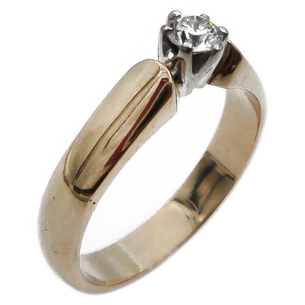 18K Kultainen timanttisormus 17,65mm 0,2ct #0