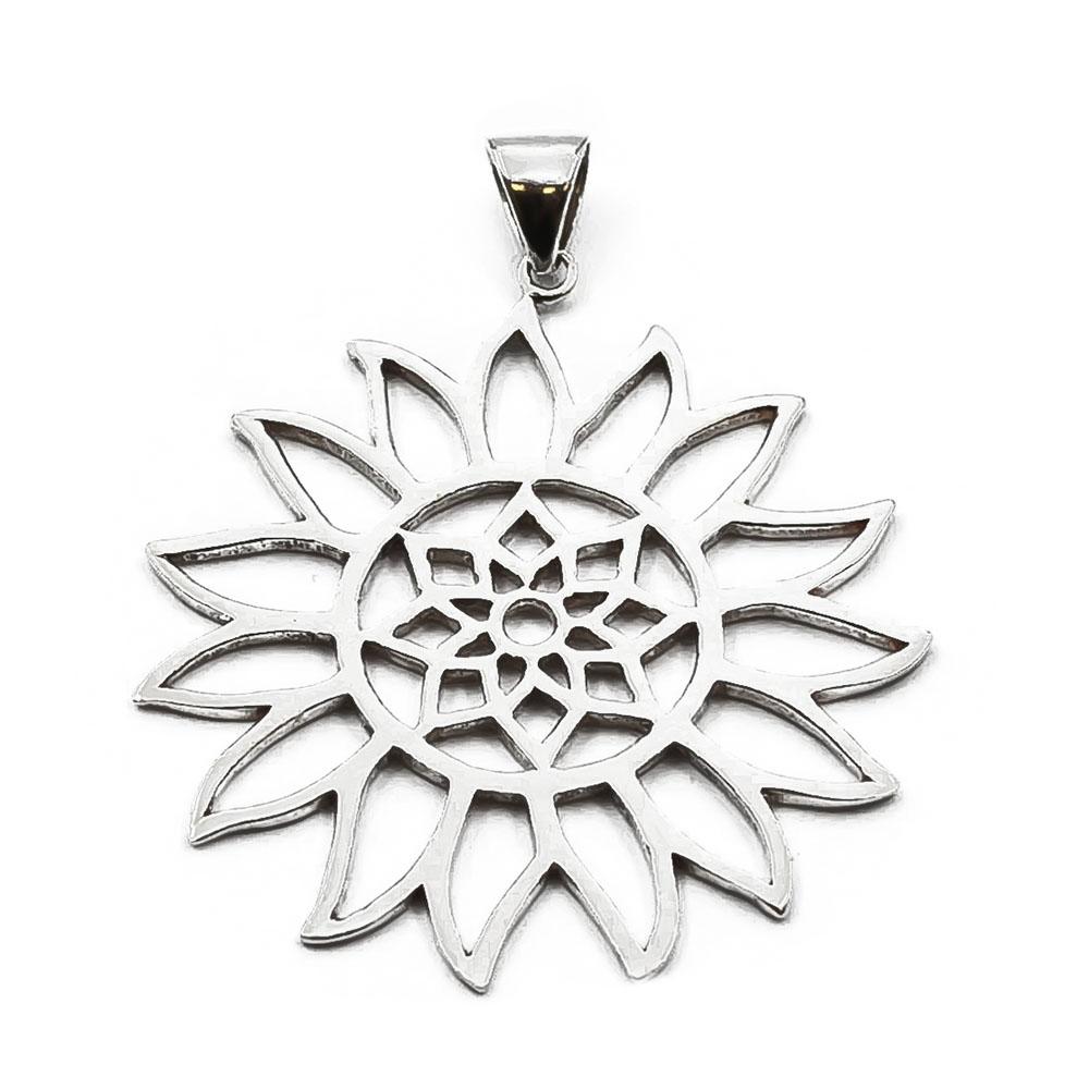 Hopeinen riipus aurinko #0