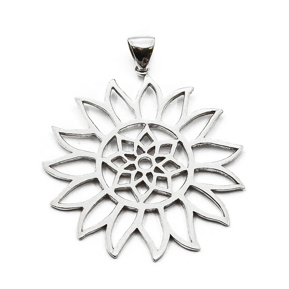 Hopeinen riipus aurinko #1