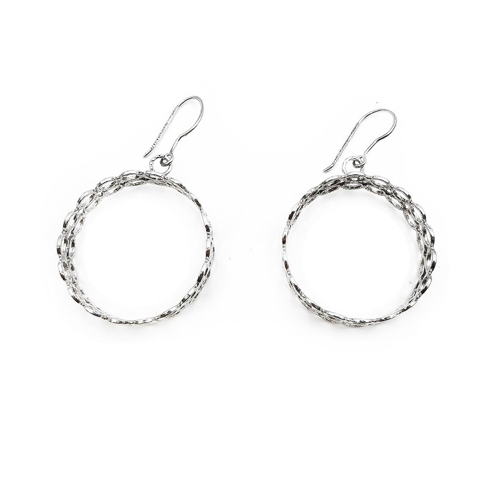 Hopeiset roikkuvat korvakorut #0