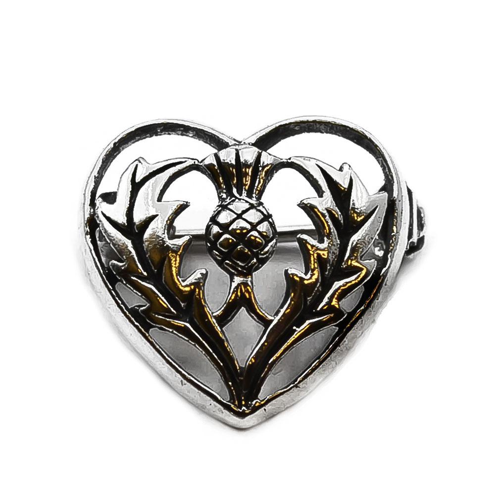 Hopeinen sydän rintaneula #0