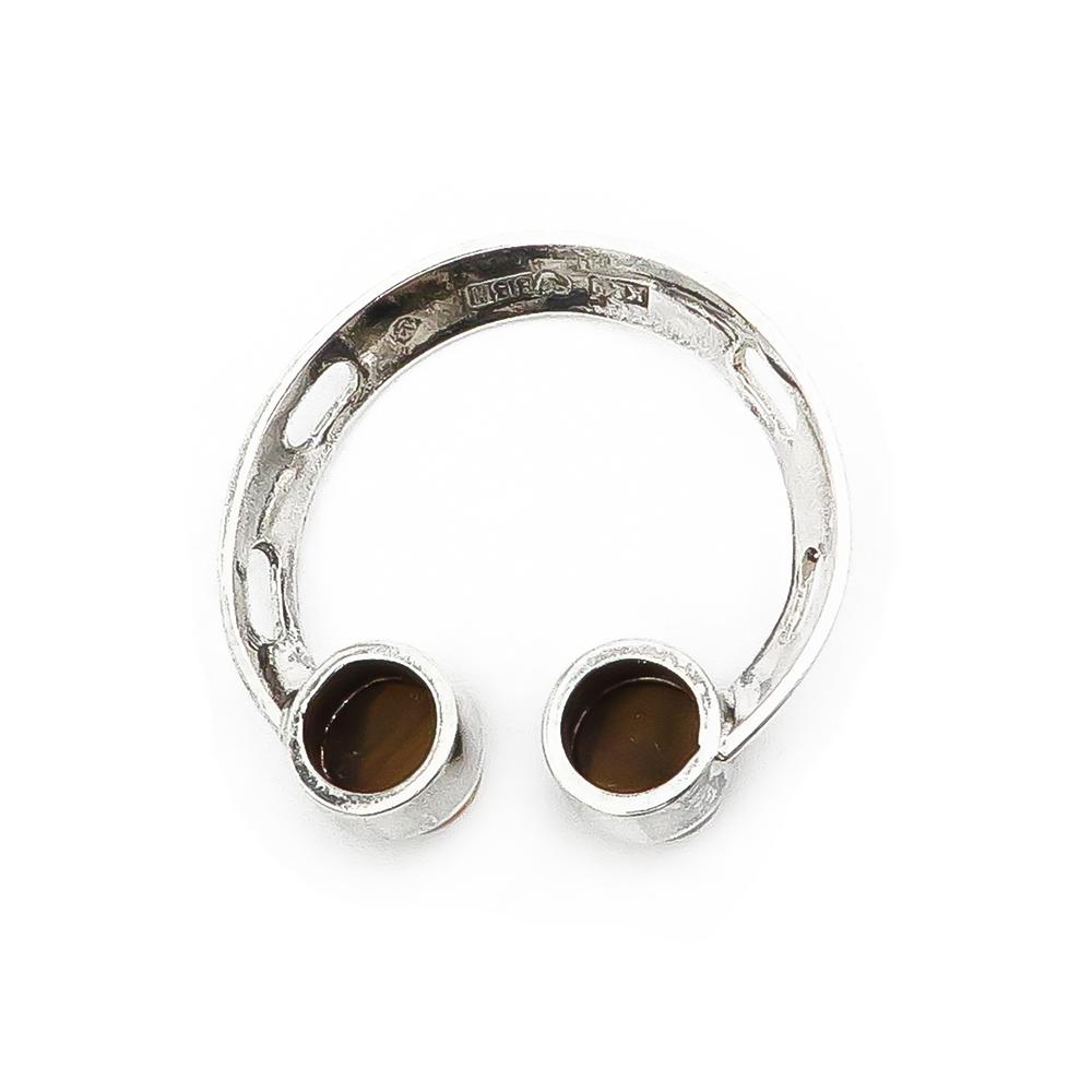 Hopeinen riipus tiikerinsilmä kivillä #2