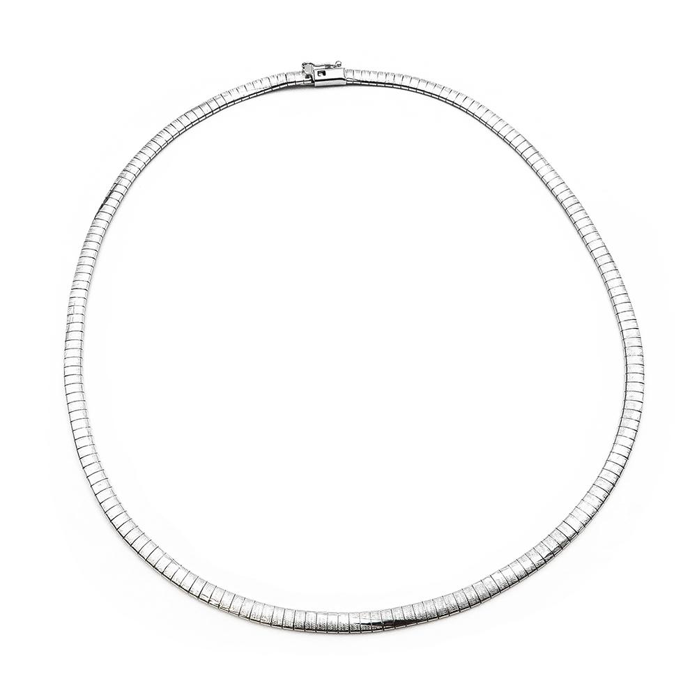 Hopeinen panta-kaulakoru 41cm #0
