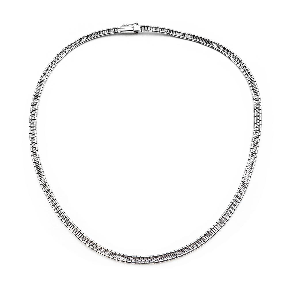 Hopeinen panta-kaulakoru 41cm #1