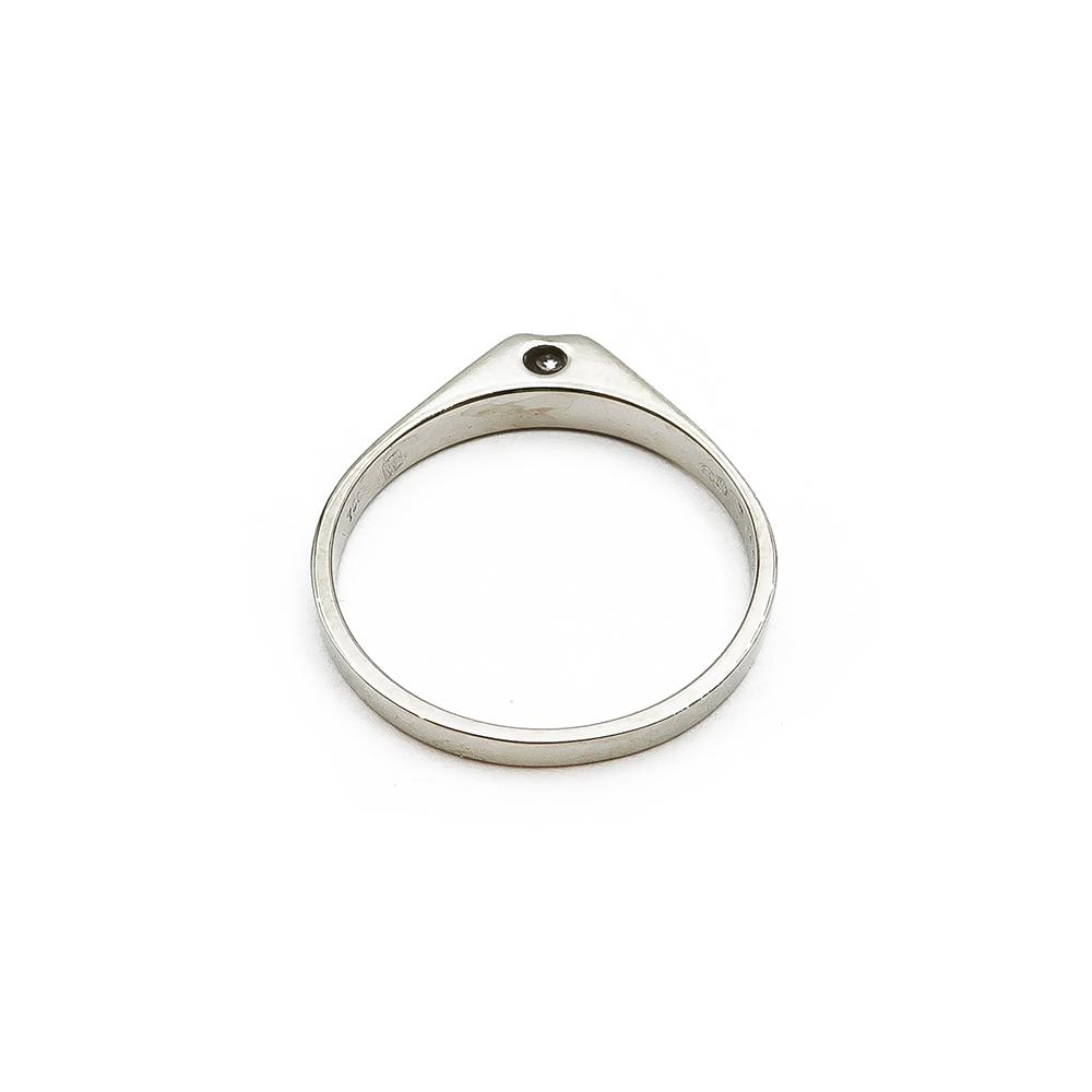18k Valkokultainen timanttisormus 18mm 0,01ct #2