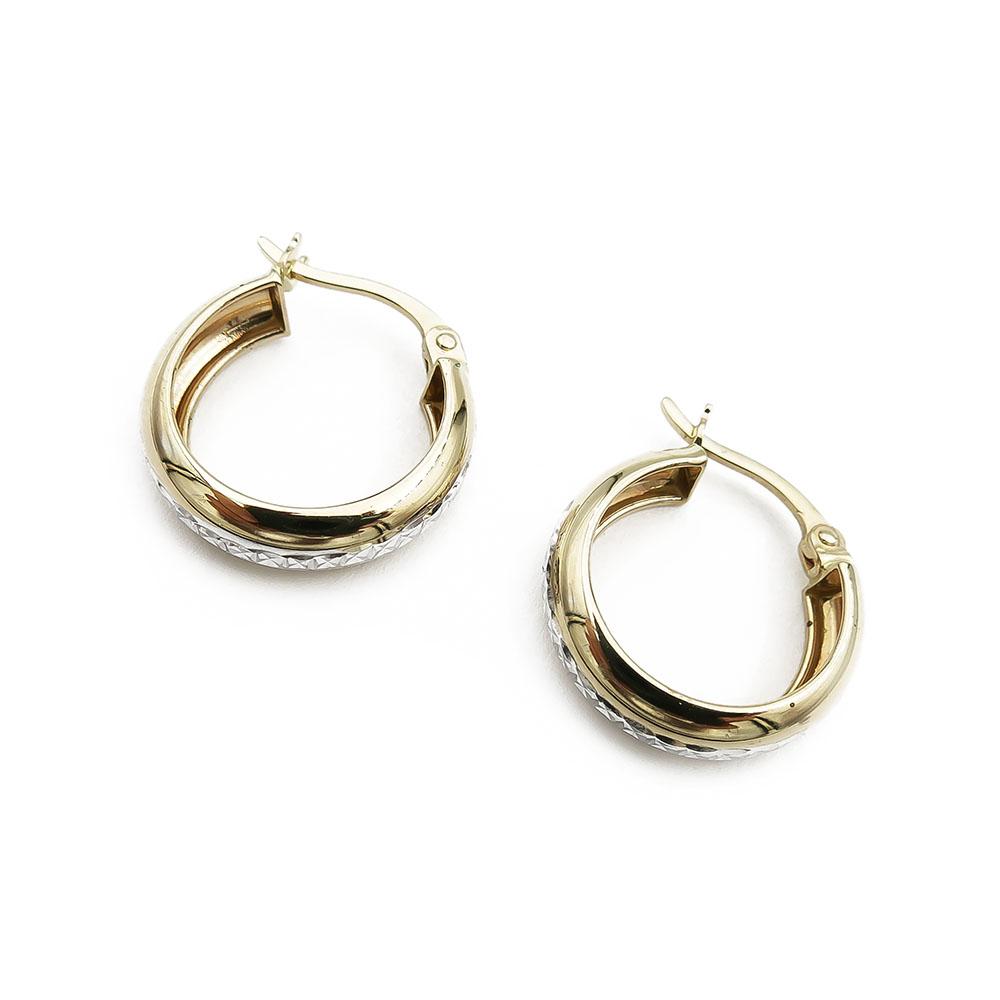 Kultaiset rengaskorvakorut, valkokultarodinointi #1