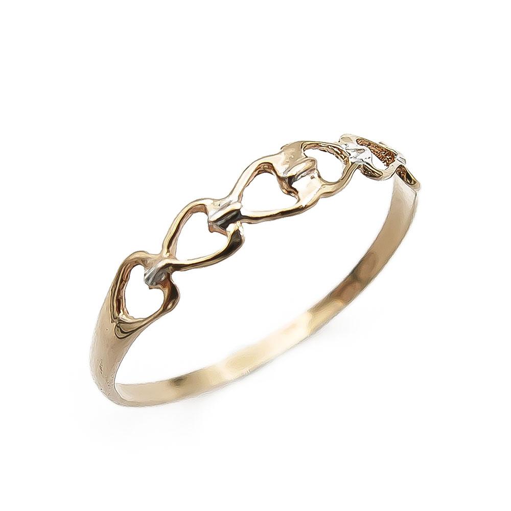 Kultainen sormus 17,0mm, avosydämet #0