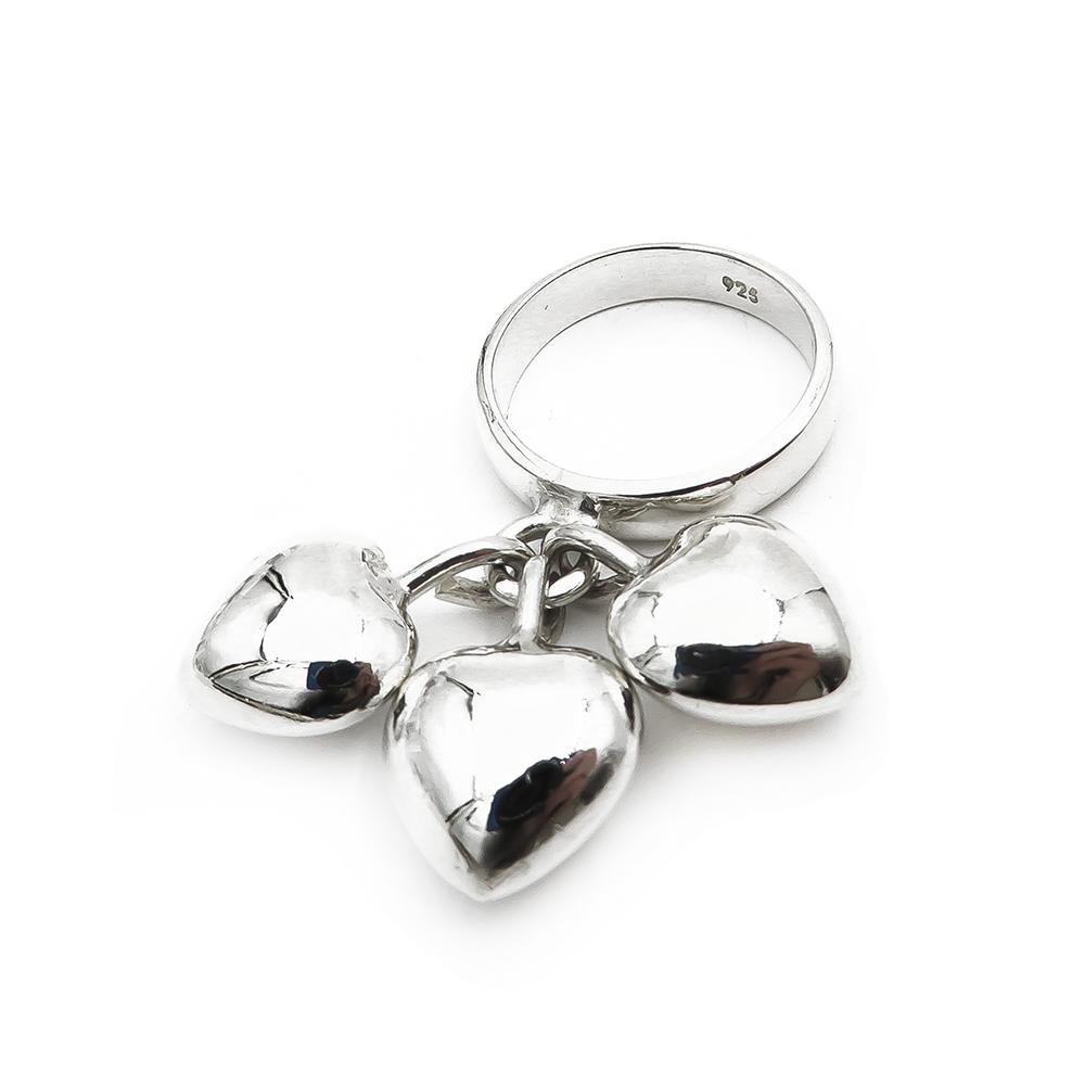 Hopeinen sydänsormus 17,50mm #3