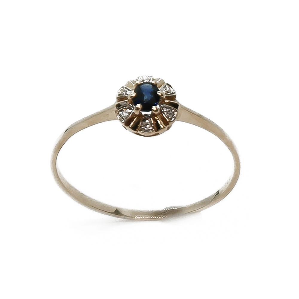 Sormus timantit ja safiiri 20,5 #0