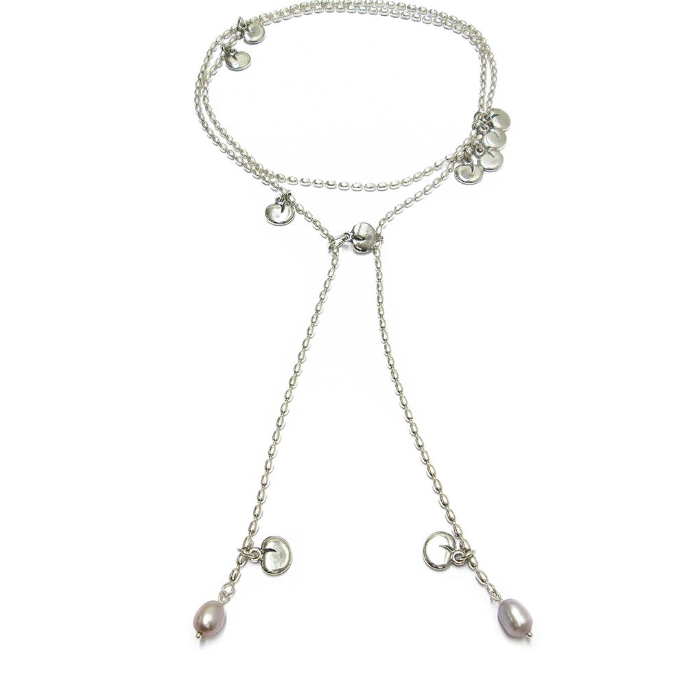 Vanamo kaulakääty 80cm Vaaleanpunaiset makean veden helmet #2