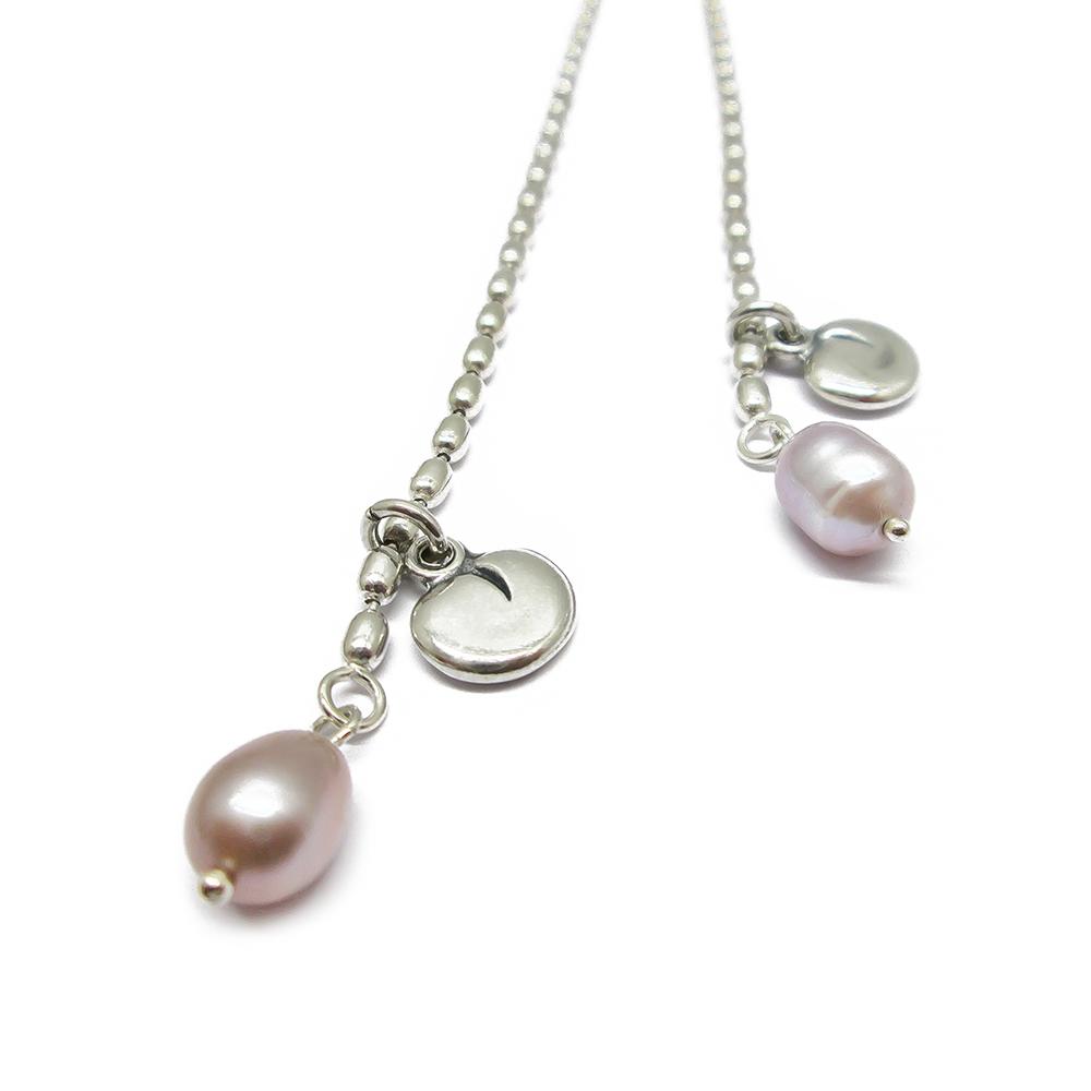 Vanamo kaulakääty 80cm Vaaleanpunaiset makean veden helmet #3