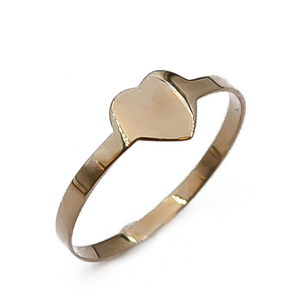 Kultainen sydänsormus koko 16+ #0