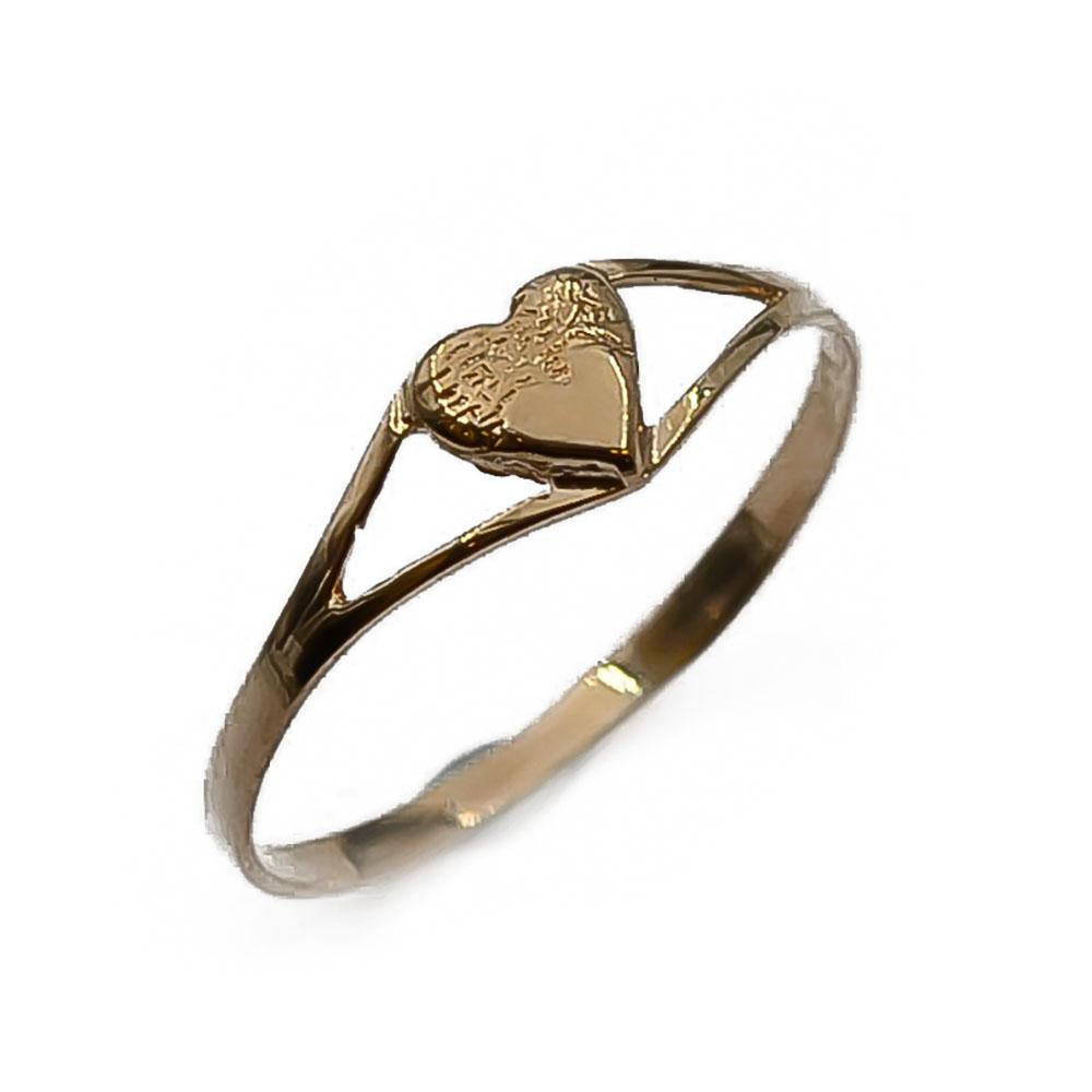 Kultainen sydämet sormus koko 17,5 #0