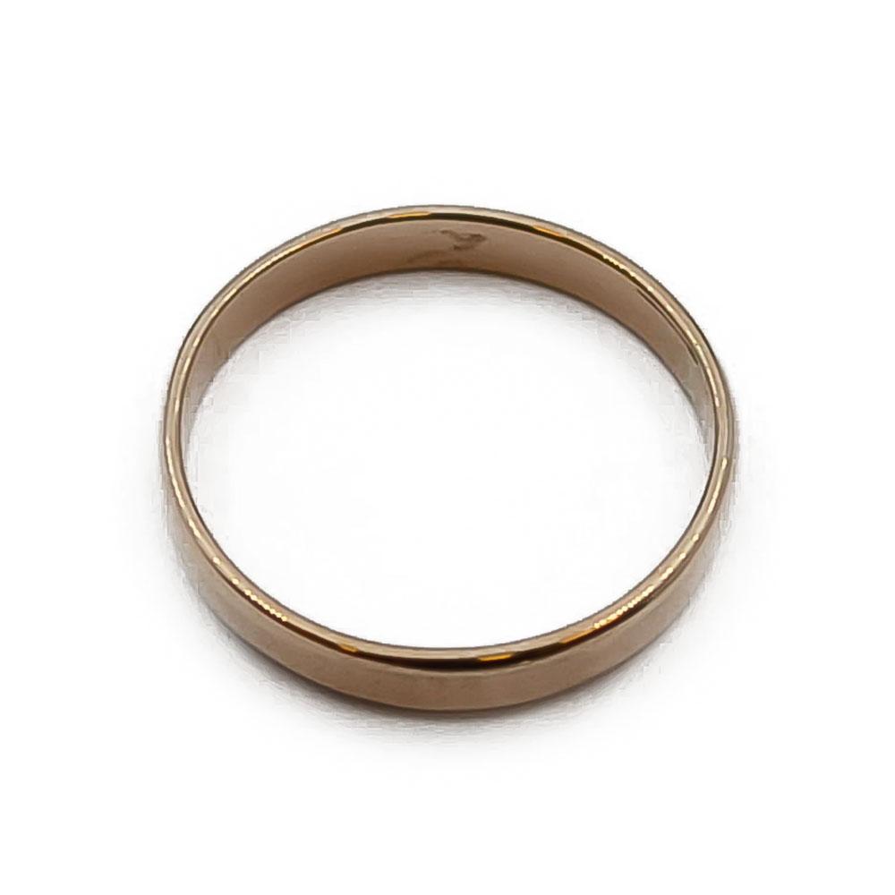 Kultainen kihlasormus viisteillä koko 15.5 #2