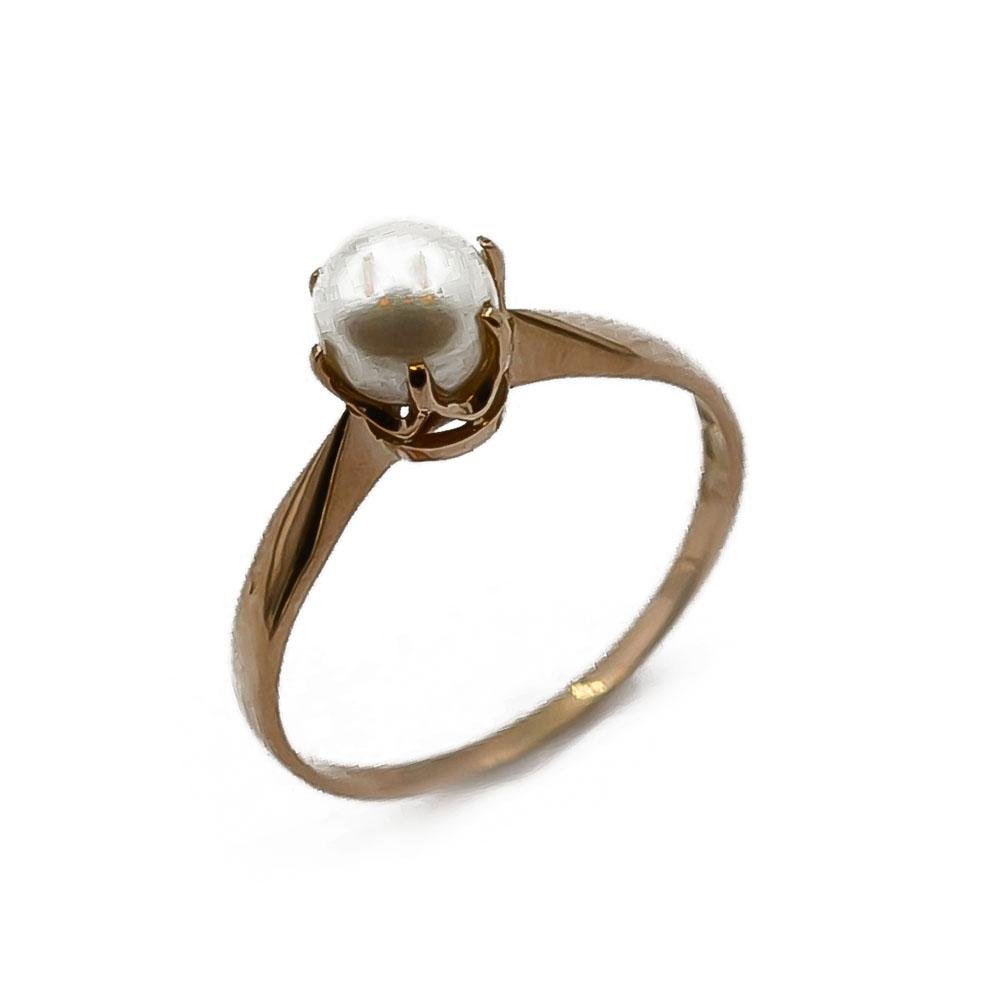 Kultainen helmisormus koko 18.5 #0