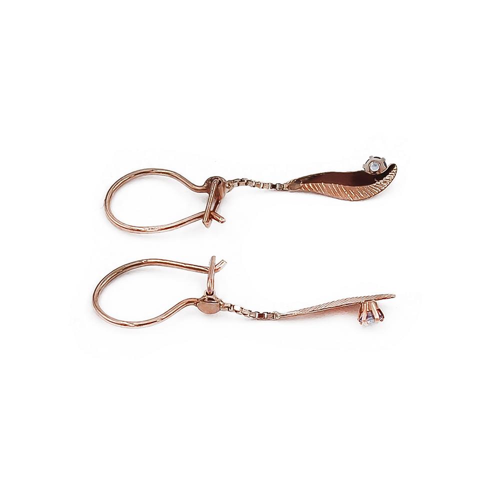 Kultaiset sulkakorvakorut v.sin kivillä koukku APJ #1