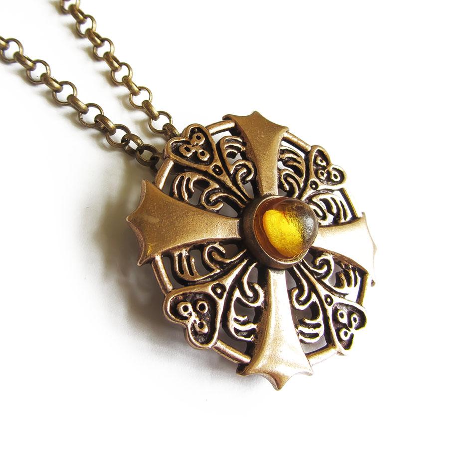 Kalevala Koru Kuukiven kaulakoru / solki, meripihka 70cm #4