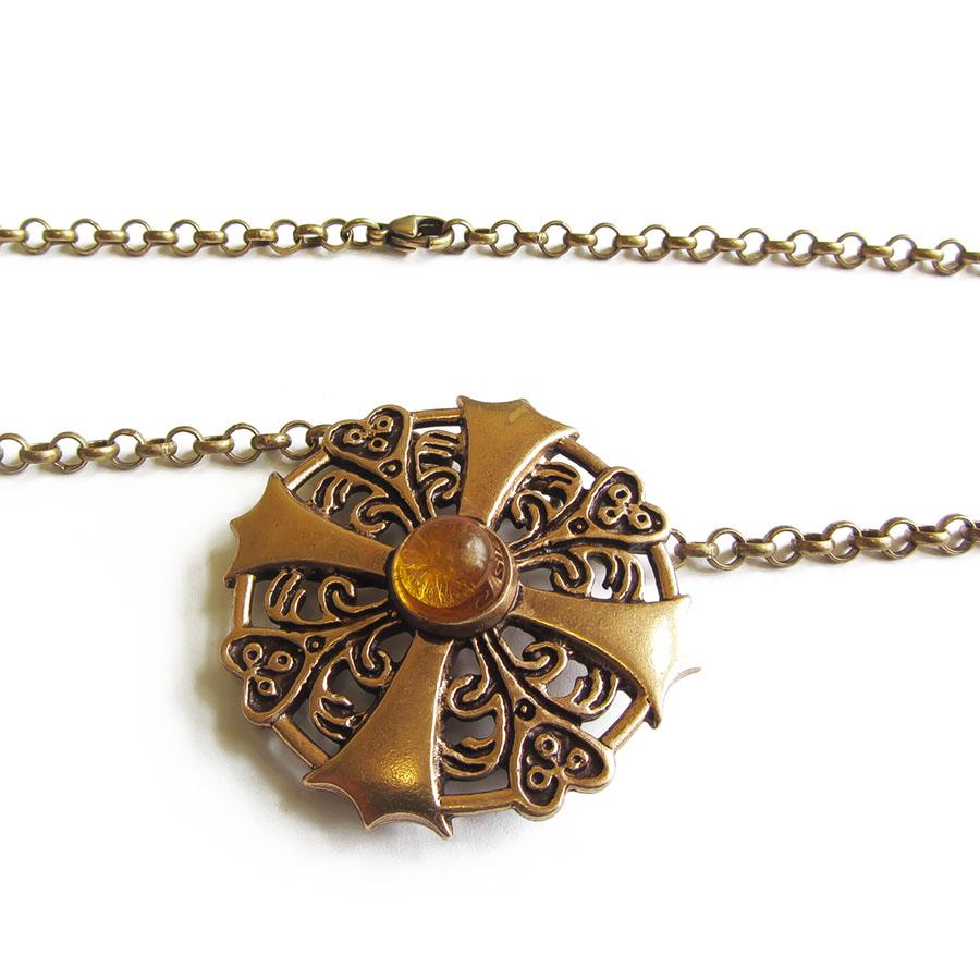 Kalevala Koru Kuukiven kaulakoru / solki, meripihka 70cm #5