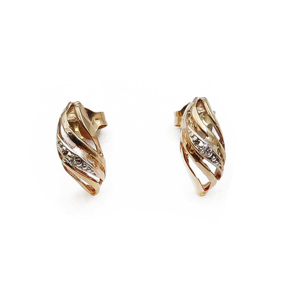 Kultaiset korvakorut 0,01ct #0