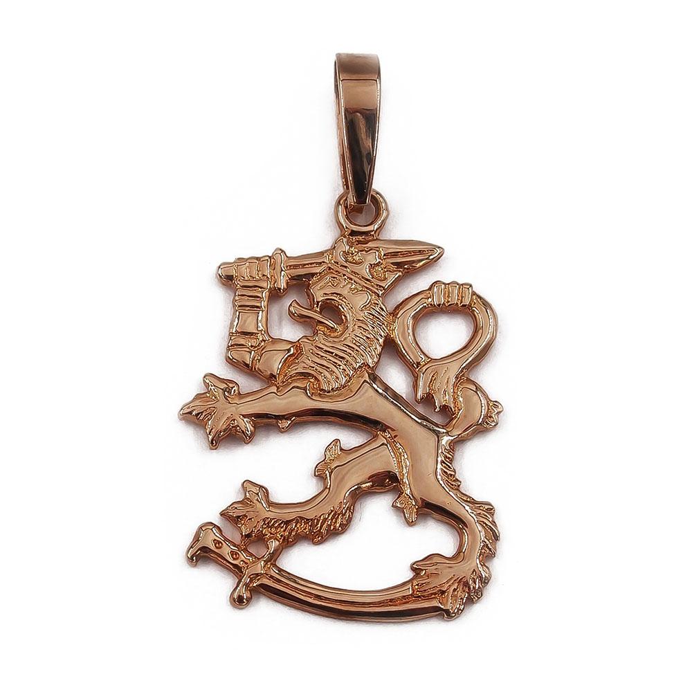 Kultainen suomenleijonariipus 23x41mm RM #0