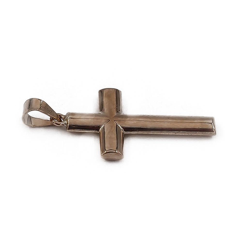 9k kultainen sileä ristiriipus 12.5x23mm OTI #1