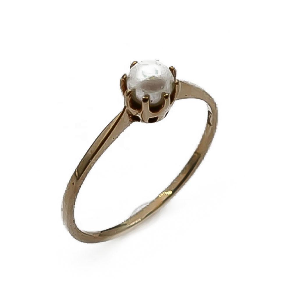 Kultainen helmisormus koko 15- #0