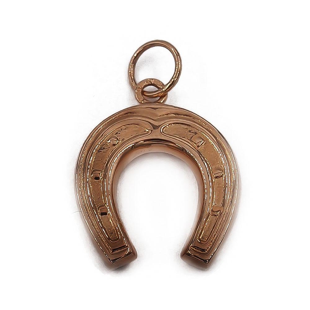 Kultainen hevosenkenkäriipus 17mm #0