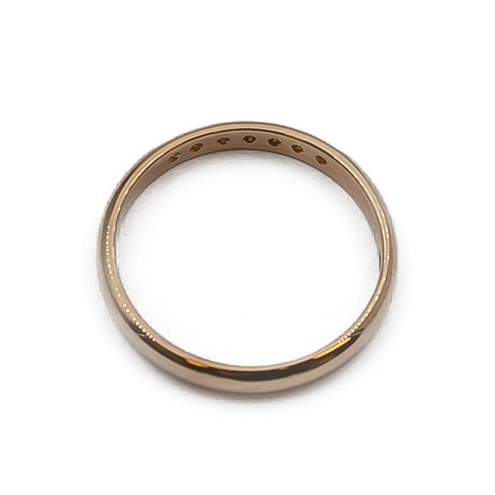 Kultainen rivitimantti sormus koko 19 7x0.005ct #2